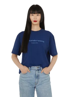 ALEXANDER WANG  T-shirt en coton  - Bleu