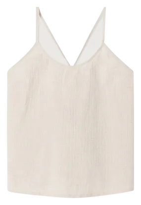 AMERICAN VINTAGE  Débardeur en coton et lin ylyvow - Beige